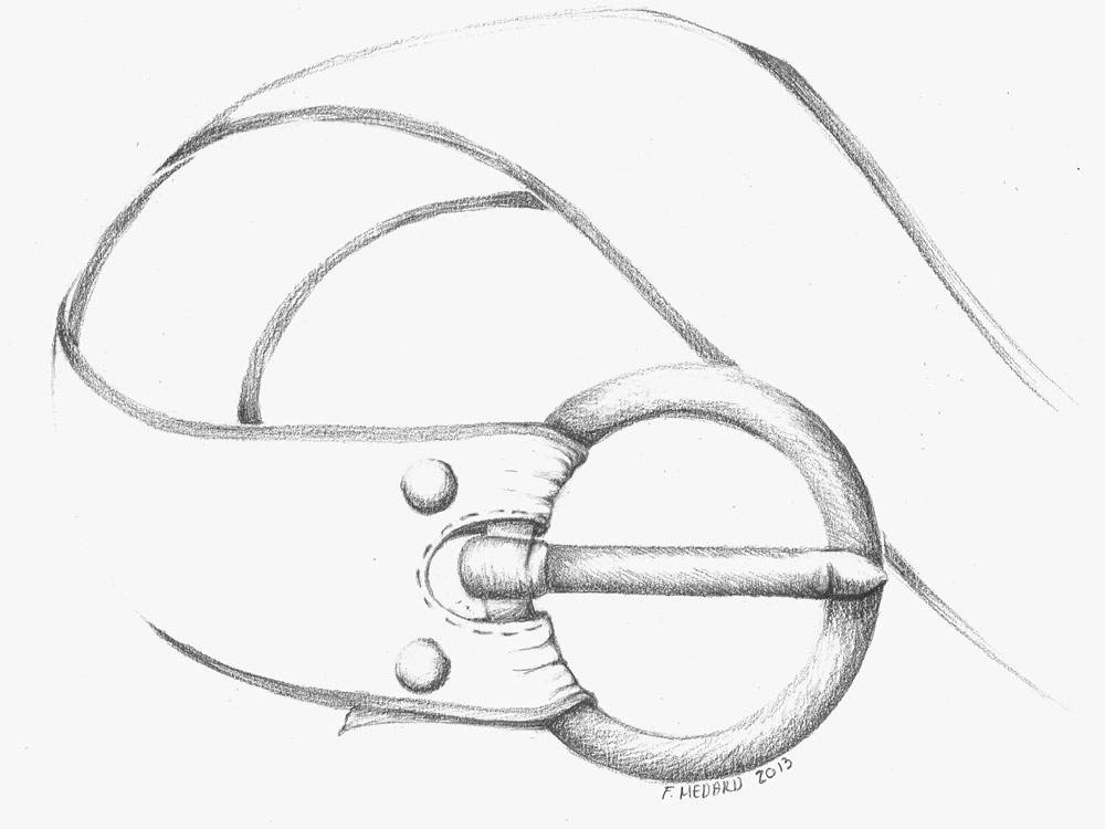 Restitution du montage d’une boucle de ceinture du XIIIème siècle - Fabienne Médard