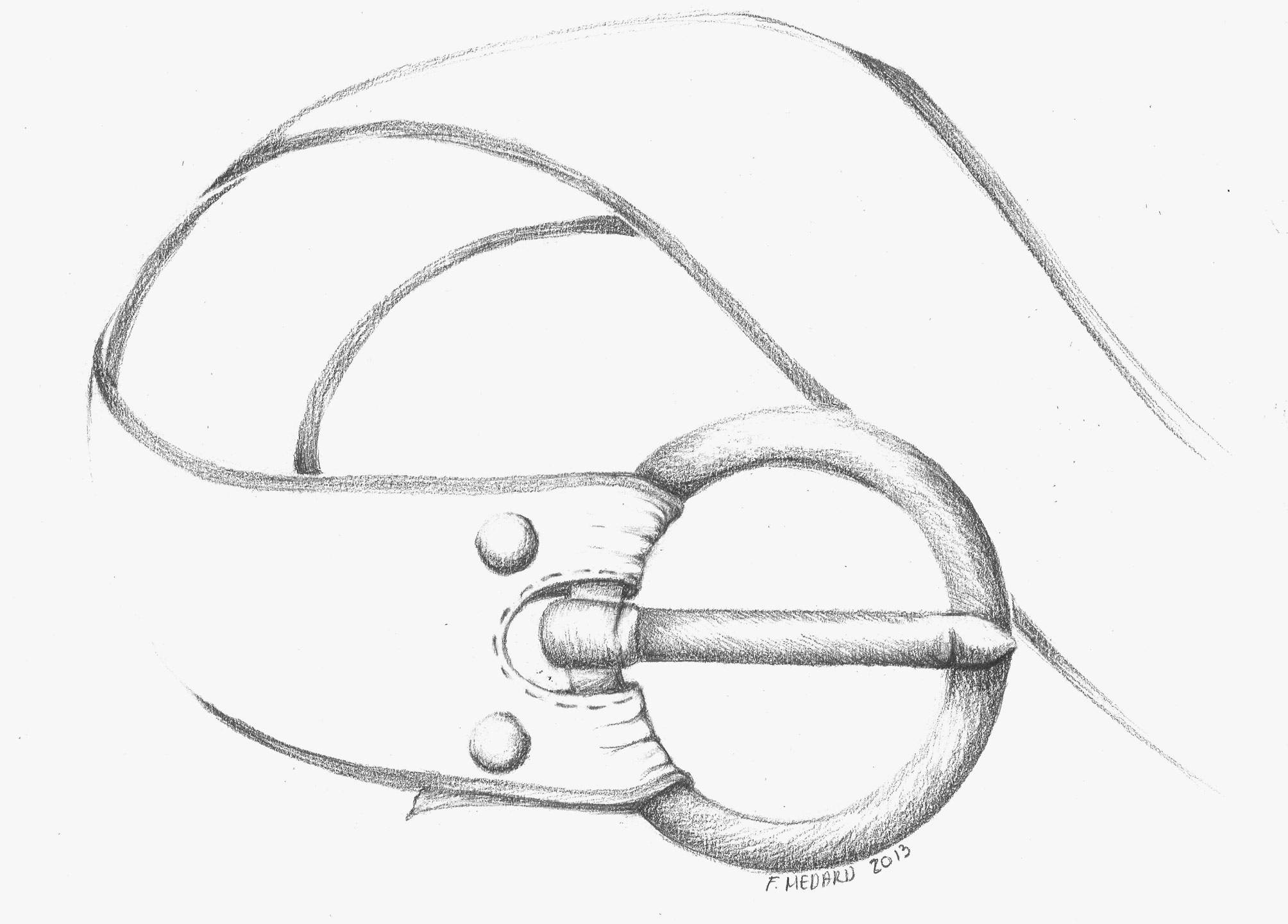 Restitution du montage d’une boucle de ceinture du XIIIème siècle - Fabienne Médard