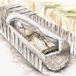 Restitution d’une sépulture monoxyle d’époque mérovingienne - Fabienne Médard